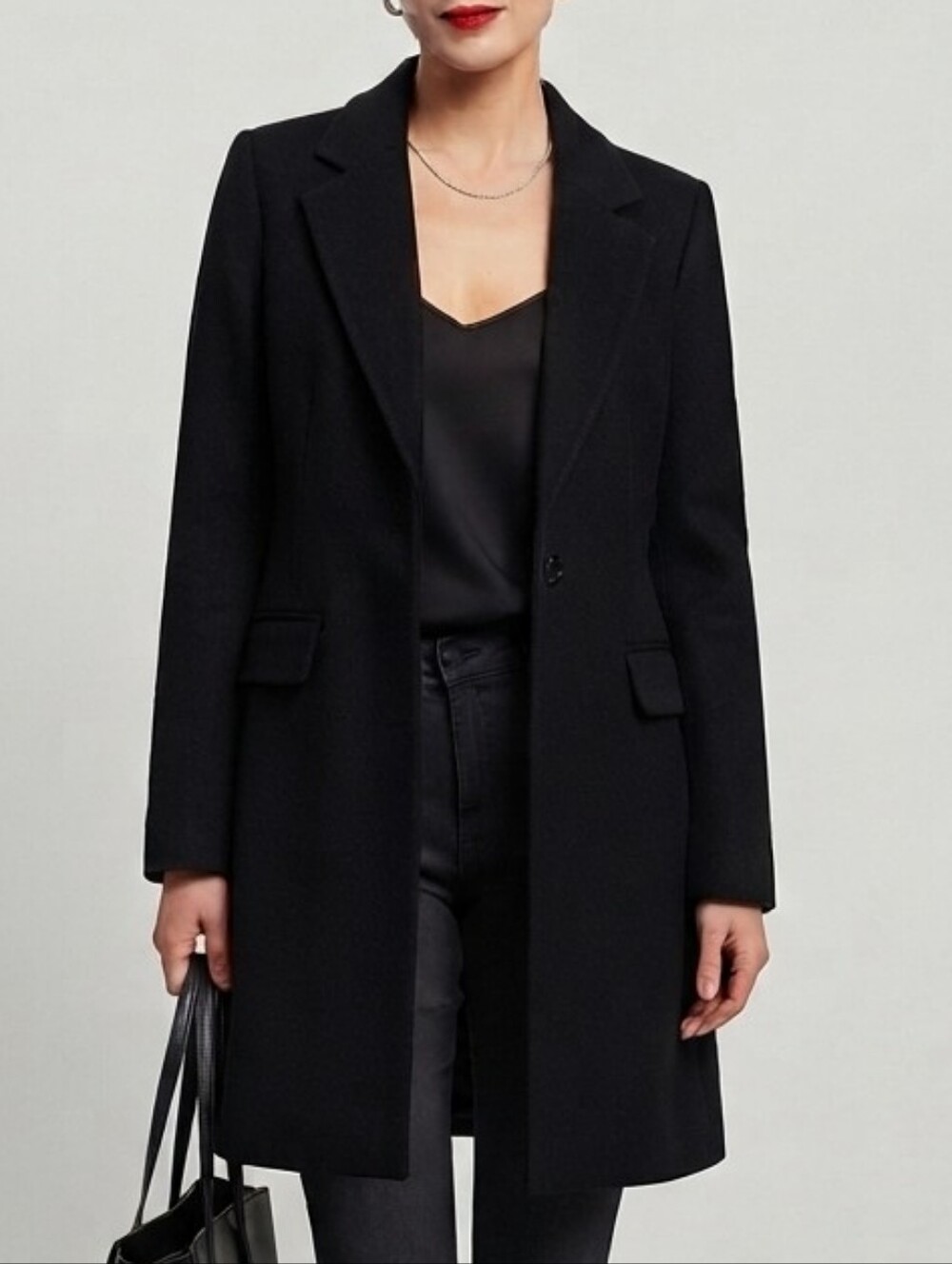 DKNY Black Coat Size Medium